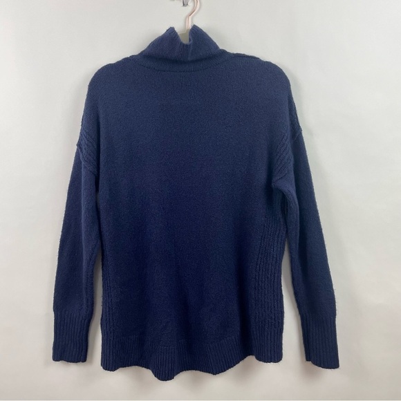 Gap Brushed Turtleneck Navy Wool Blend Relaxed Collar & Sleeves Large - Picture 8 of 14